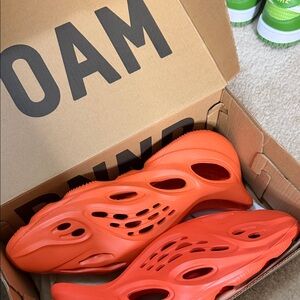 Yeezy Kids Orange Slippers